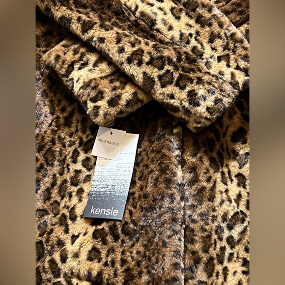 ⚡️KENSIE⚡️ Reversible Leopard Faux Fur Coat - Picture 13 of 15